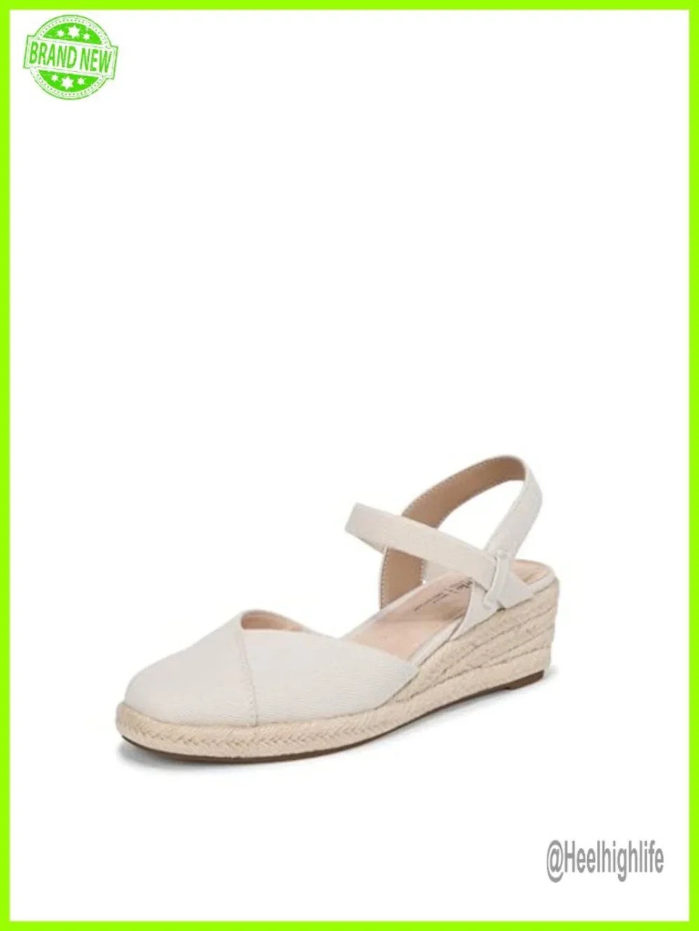 LifeStride Pilar Espadrille Wedge Sandals Fabric Upper Slip On Comfort Shoes